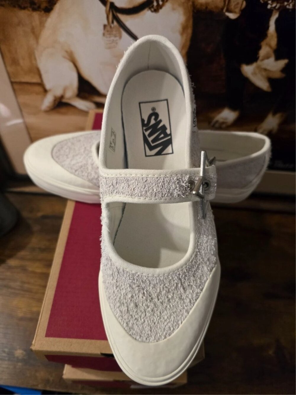 Vans Mary Jane VN000CRRCCZ1 Women Shoes Slip On Ballet Size 7 US NEW MARSHMALLOW